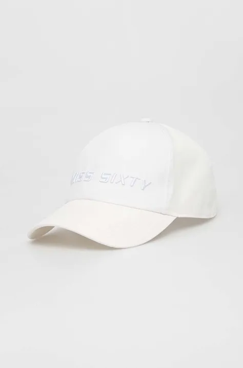 Miss Sixty șapcă de baseball din bumbac culoarea alb, cu imprimeu