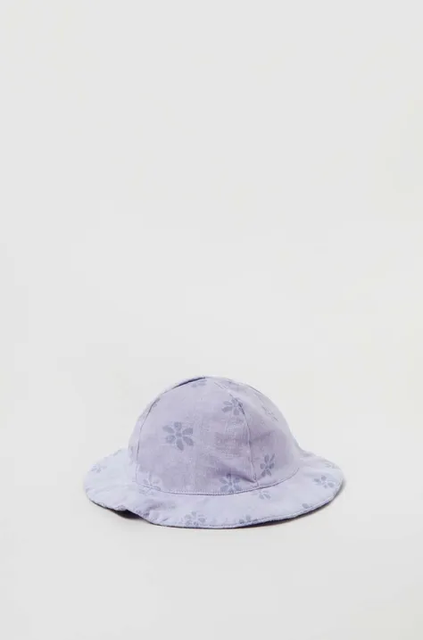 Παιδικό βαμβακερό καπέλο OVS χρώμα: μοβ