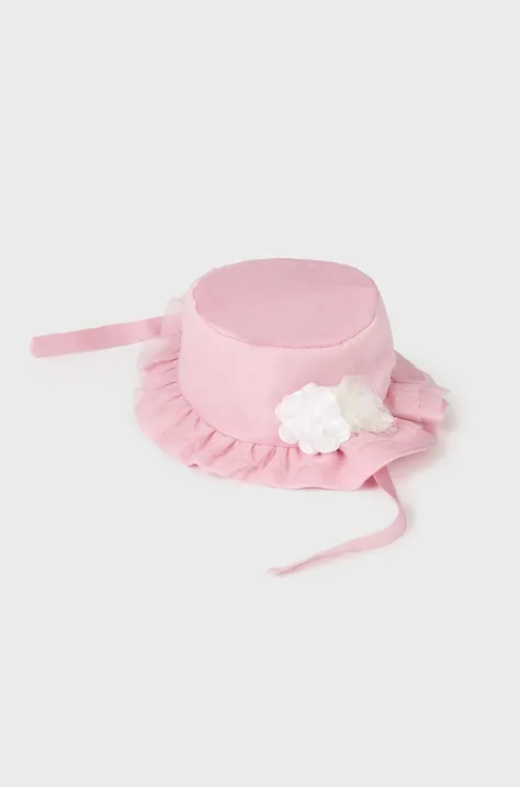 Детская шляпа Mayoral Newborn цвет розовый