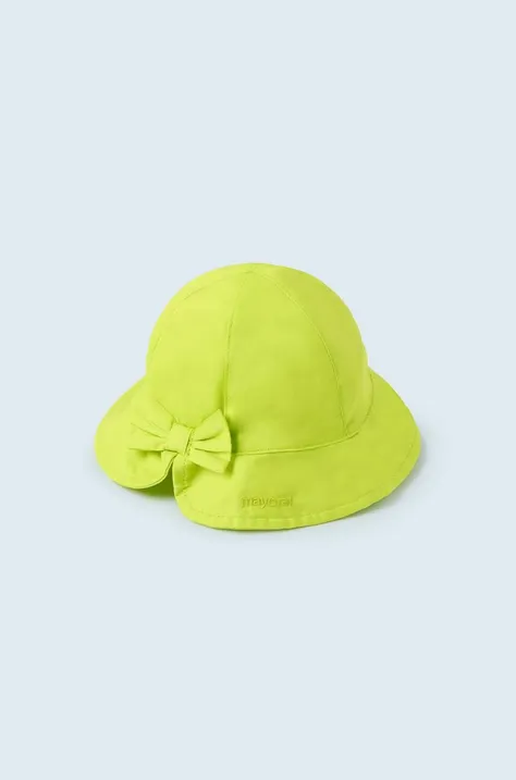 Mayoral kapelusz bawełniany dziecięcy kolor zielony bawełniany