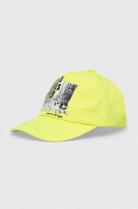 Παιδικό καπέλο μπέιζμπολ United Colors of Benetton x Disney χρώμα: κίτρινο