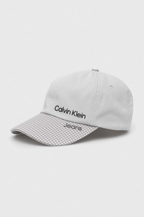 Детска памучна шапка с козирка Calvin Klein Jeans