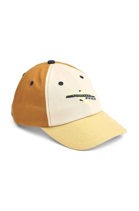 Παιδικό βαμβακερό καπέλο μπέιζμπολ Liewood Danny χρώμα: μπεζ