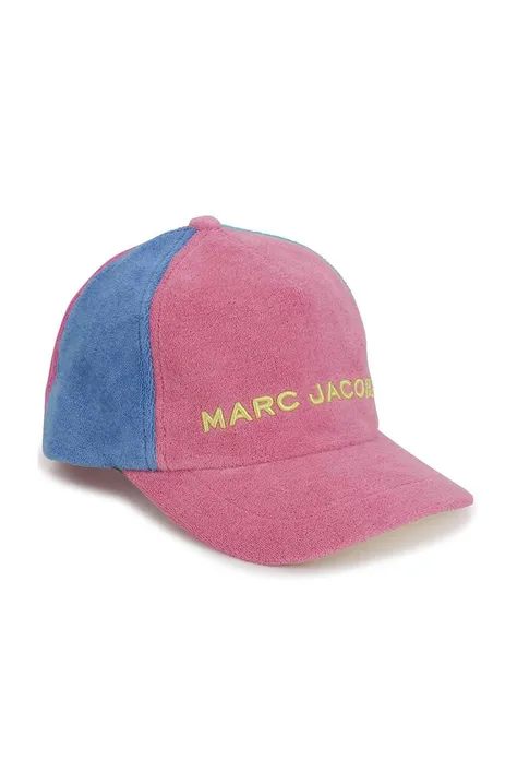 Otroška bombažna kapa Marc Jacobs roza barva