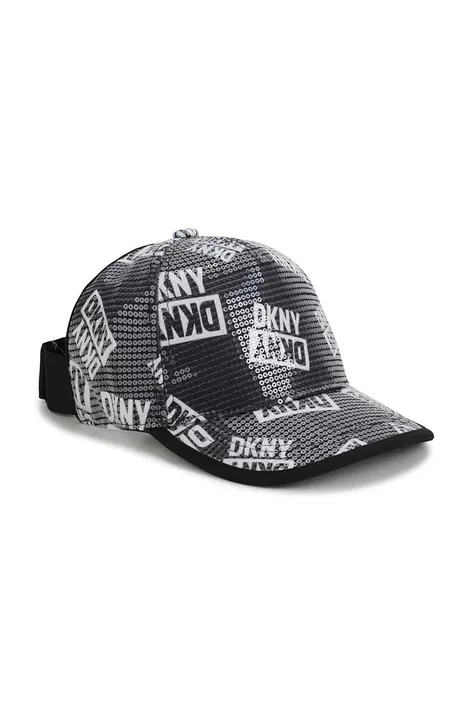 Παιδικό καπέλο μπέιζμπολ DKNY χρώμα: μαύρο
