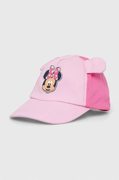 Detská bavlnená čiapka zippy x Disney ružová farba, s nášivkou