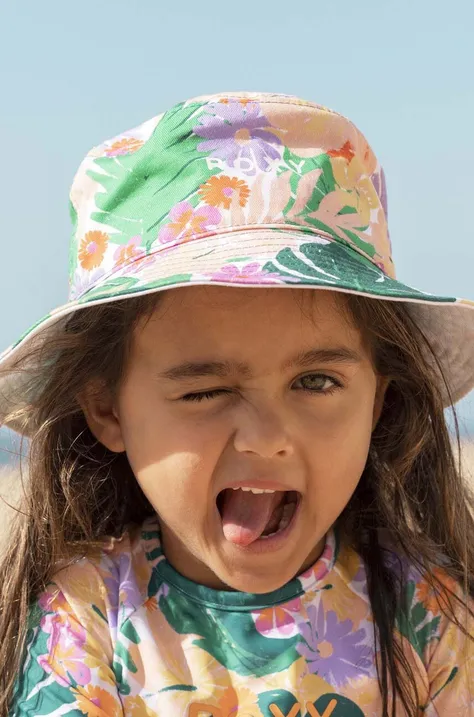 Παιδικό βαμβακερό καπέλο Roxy χρώμα: πράσινο