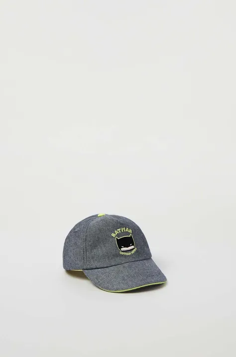 Otroška bombažna bejzbolska kapa OVS siva barva
