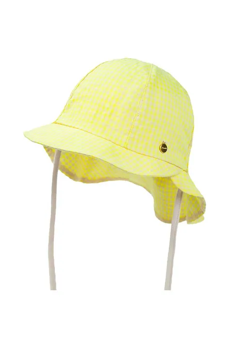 Jamiks kapelusz bawełniany dziecięcy kolor żółty bawełniany
