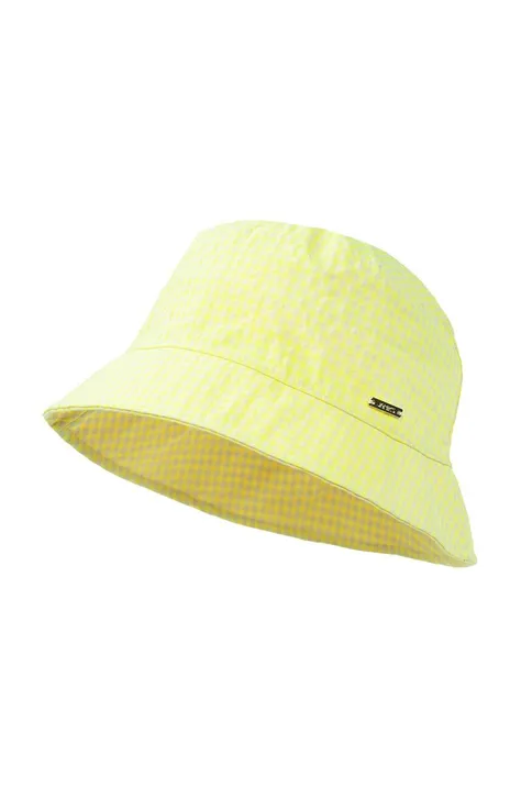 Detský bavlnený klobúk Jamiks HAYDEN žltá farba, bavlnený