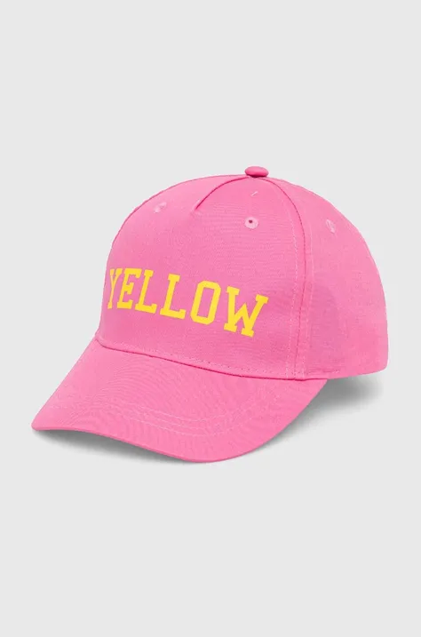 Pamučna kapa sa šiltom za bebe United Colors of Benetton boja: ružičasta, s tiskom