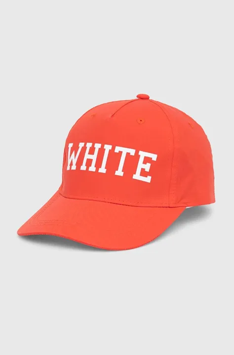 Παιδικό βαμβακερό καπέλο μπέιζμπολ United Colors of Benetton χρώμα: κόκκινο