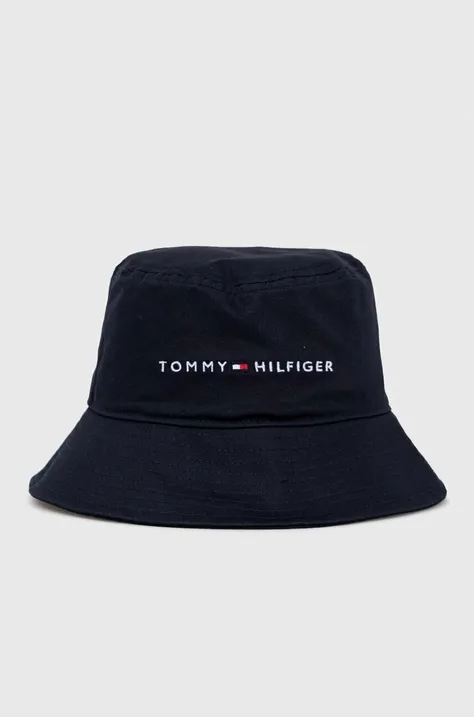 Dječji pamučni šešir Tommy Hilfiger boja: tamno plava, pamučni