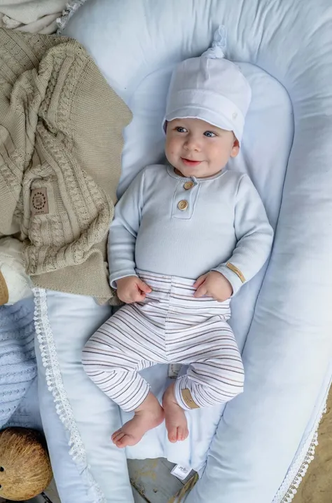 Detská bavlnená čiapka Jamiks MILEY biela, z tenkej pleteniny, bavlnená