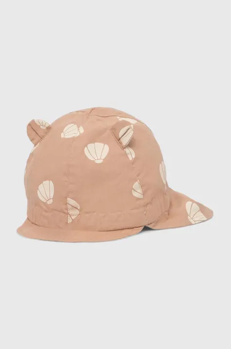 Liewood czapka dwustronna bawełniana dziecięca kolor różowy wzorzysta