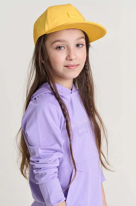 Reima czapka bawełniana dziecięca kolor pomarańczowy gładka