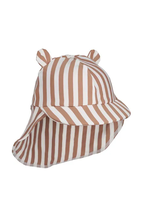 Liewood czapka dziecięca kolor beżowy wzorzysta