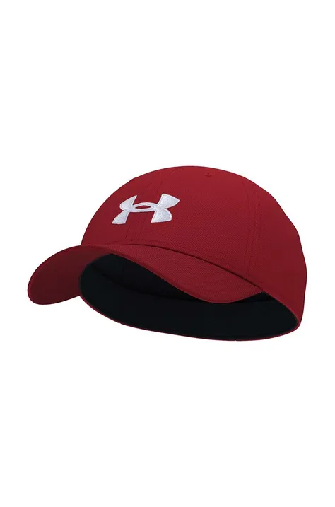 Detská baseballová čiapka Under Armour červená farba, s potlačou