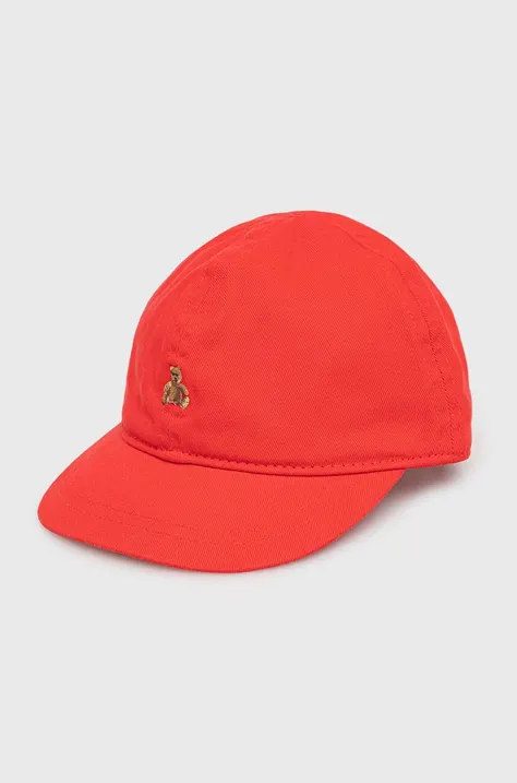 Παιδικό βαμβακερό καπέλο μπέιζμπολ GAP χρώμα: κόκκινο