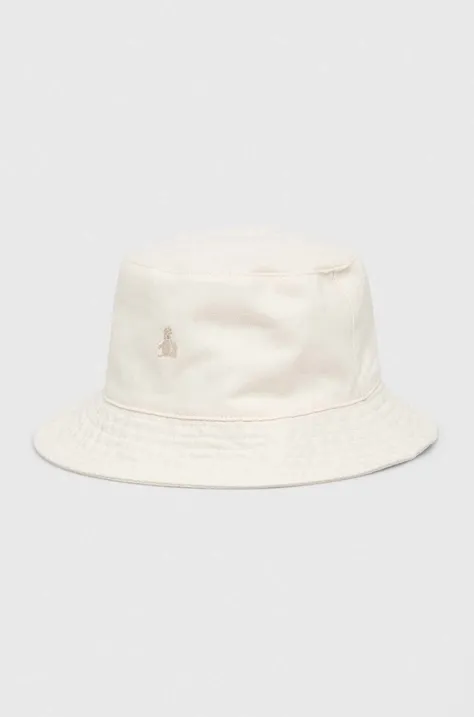 Bavlnený klobúk GAP béžová farba, bavlnený