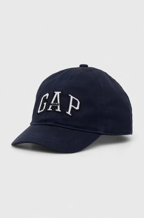 Otroška bombažna bejzbolska kapa GAP mornarsko modra barva