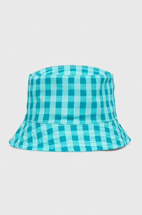 Двусторонняя хлопковая детская шапка OVS цвет зелёный хлопковый