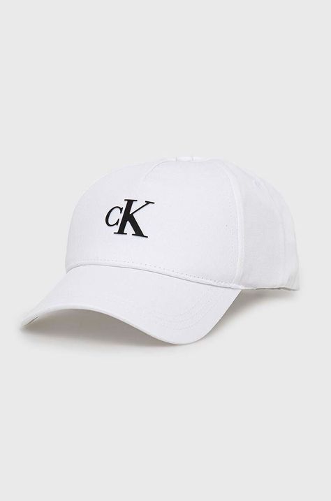 Памучна шапка с козирка Calvin Klein Jeans