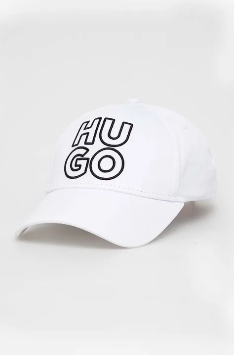 Памучна шапка с козирка HUGO