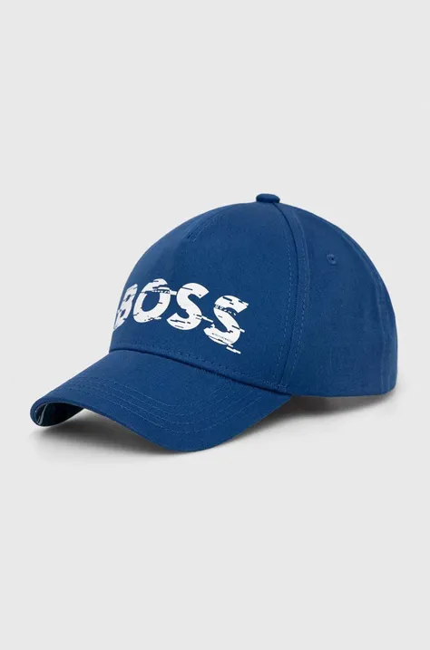BOSS șapcă de baseball din bumbac BOSS GREEN cu imprimeu