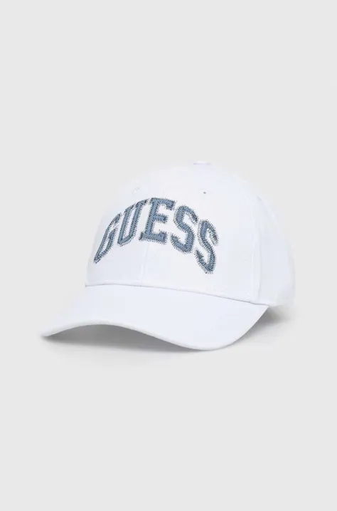 Καπέλο Guess χρώμα: άσπρο
