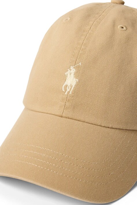 Polo Ralph Lauren кепка чоловіча бавовняна — SS23-CAM020, бежевий — фото 3