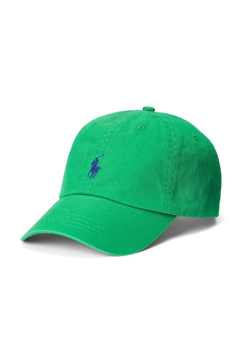 Polo Ralph Lauren καπέλο με γείσο ανδρικό βαμβακερό πράσινο 710667709