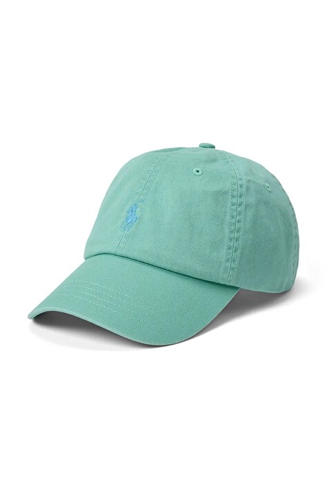 Polo Ralph Lauren șapcă de baseball din bumbac culoarea verde, cu imprimeu, 710667709