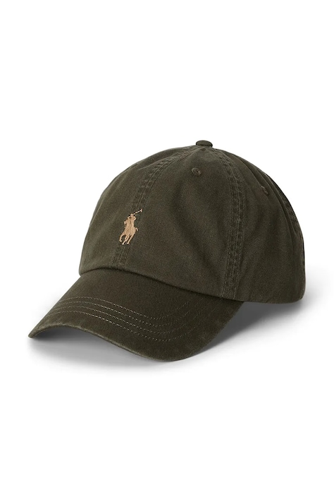 Polo Ralph Lauren czapka z daszkiem męska bawełniana zielona 710667709