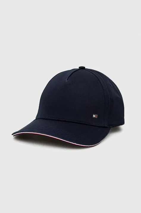 Βαμβακερό καπέλο του μπέιζμπολ Tommy Hilfiger χρώμα: ναυτικό μπλε