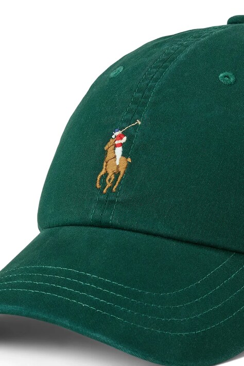 Polo Ralph Lauren Czapka z daszkiem z bawełną zielona 710834737