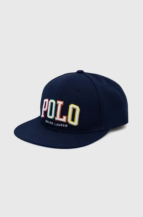 Polo Ralph Lauren czapka z daszkiem kolor granatowy z aplikacją