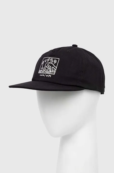 Βαμβακερό καπέλο του μπέιζμπολ Billabong χρώμα: μαύρο