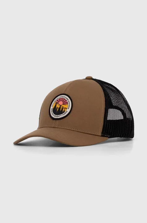 Billabong czapka z daszkiem kolor brązowy z aplikacją