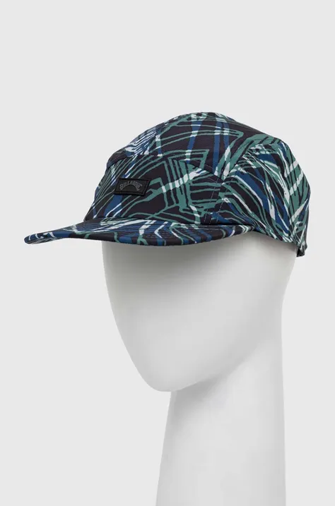 Billabong czapka z daszkiem kolor niebieski wzorzysta
