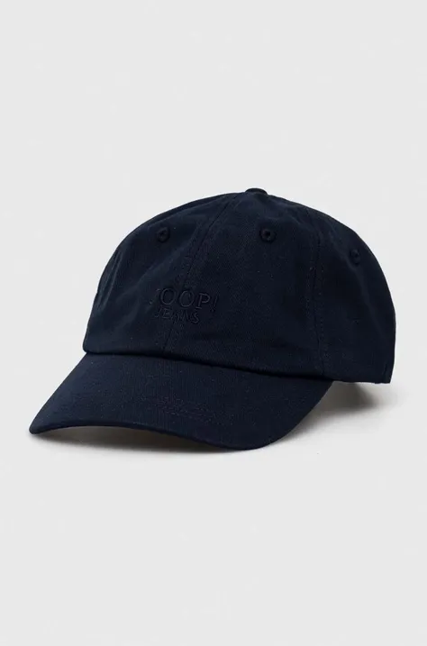 Bombažna bejzbolska kapa Joop! mornarsko modra barva