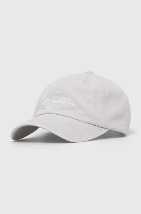Βαμβακερό καπέλο του μπέιζμπολ Karl Kani χρώμα: γκρι