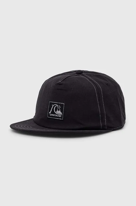 Βαμβακερό καπέλο του μπέιζμπολ Quiksilver χρώμα: μαύρο