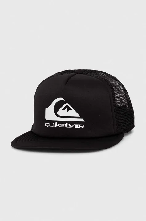 Quiksilver czapka z daszkiem kolor czarny wzorzysta