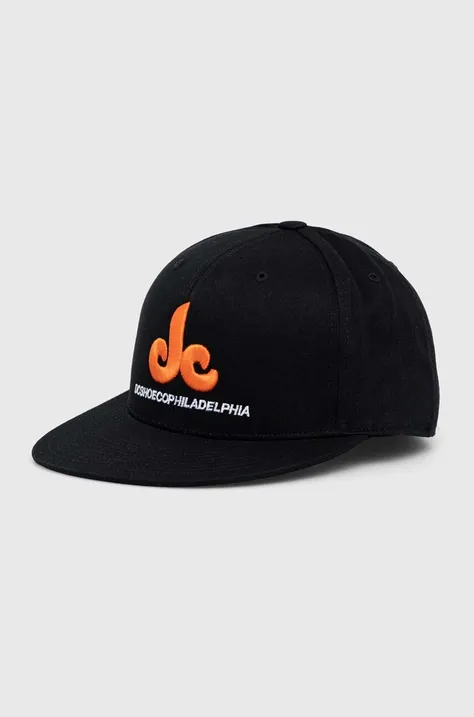 Bombažna bejzbolska kapa DC črna barva