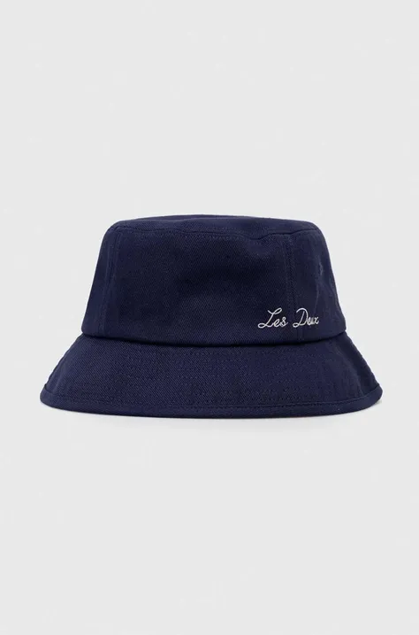 Бавовняний капелюх Les Deux колір синій з бавовни