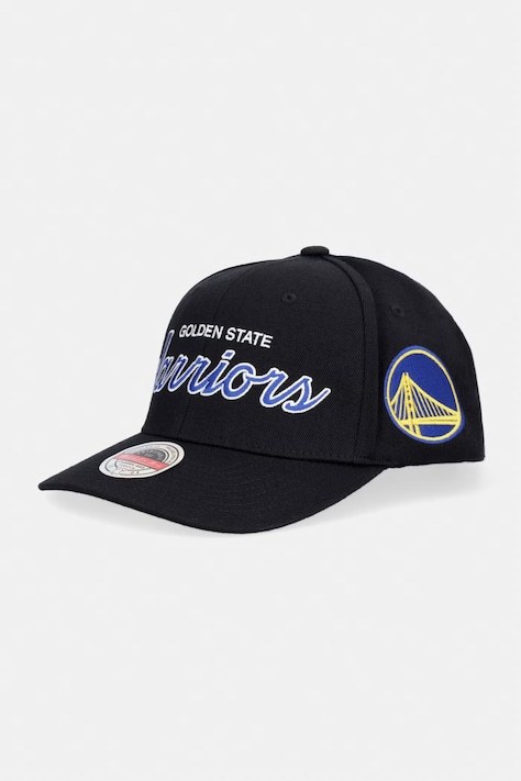 Mitchell&Ness czapka z daszkiem z domieszką wełny kolor fioletowy z aplikacją