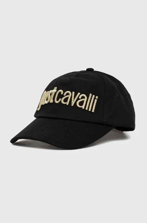 Just Cavalli czapka z daszkiem bawełniana