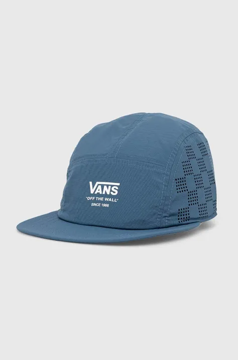 Vans czapka z daszkiem kolor niebieski z nadrukiem
