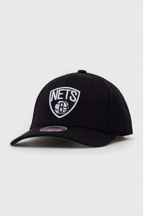 Mitchell&Ness șapcă din amestec de lână Brooklyn Nets culoarea negru, cu imprimeu